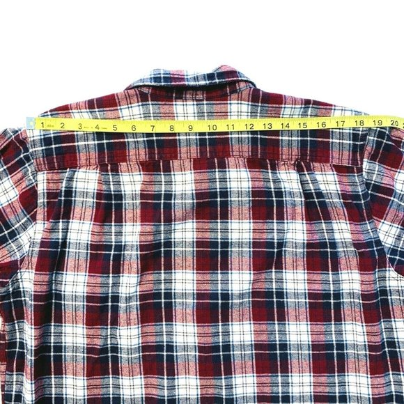Blue Mountain Button Up Flannel Shirt Plaid Long Sleeve Mens Large L Pocket EUC - Picture 10 of 10